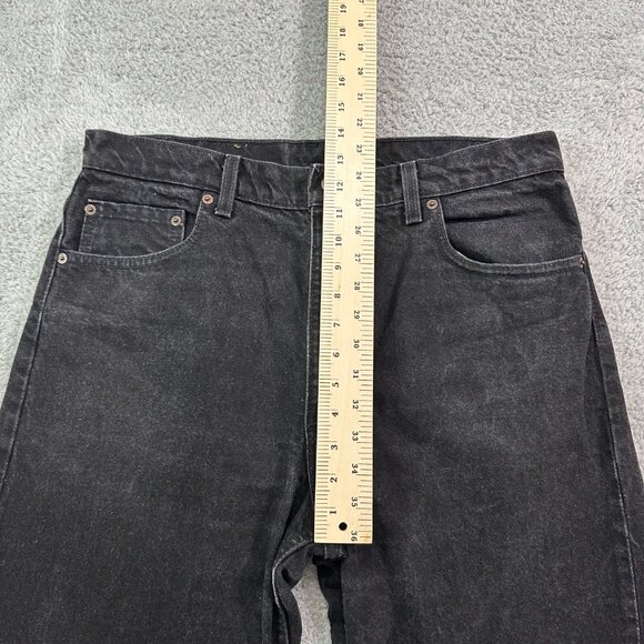 Vintage Levis 550 Jeans Mens 36x36 Black Relaxed Fit Leg Tapered 90s Denim Usa - Picture 10 of 14